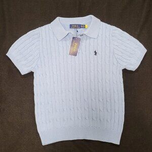 NWT Ralph Lauren Knit Polo - Pale Blue